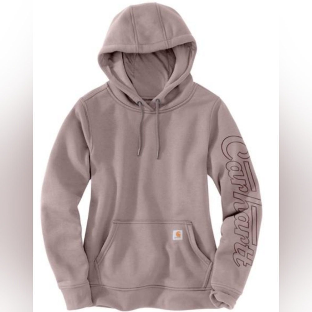 Pink Women's Carhartt Rain Defender Hoodie.
